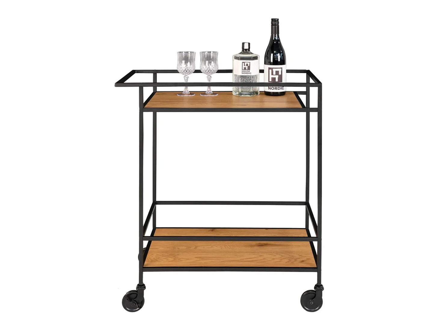 Carrito Vita, Marrón, 68x40x79 cm, Kendra Home