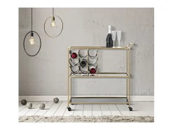 Carrito VKH5, Negro, 79x39,5x82 cm, Kendra Home