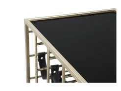 Carrito VKH5, Negro, 79x39,5x82 cm, Kendra Home