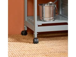 Carro de Almacenamiento Mueble Auxiliar Cocina Carrito de Servir con 3 Cajones 2 Estantes y 1 Bandeja Extraíble Gris FKW79-HG SoBuy ES