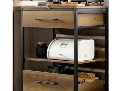 Carro de Cocina con 1 cajón móvil Carrito de Servir Multiusos con 1 Estante y 2 Cajones 60 x 45 x 90 cm FKW118-PF SoBuy ES