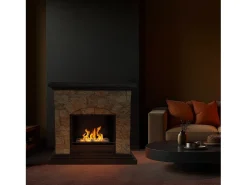 Chimenea de bioetanol Biochimenea de suelo Belluno efecto piedra artificial L105xD38xH100