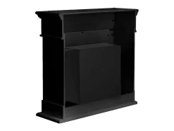 Chimenea de bioetanol biochimenea de suelo Cambridge en madera Negro 110x37x102h