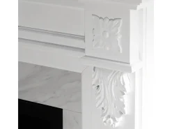 Chimenea de bioetanol biochimenea de suelo TRUMAN Efecto mármol blanco L121 x P38 x H108