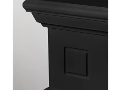 Chimenea de bioetanol Cambridge, biochimenea de suelo, madera negra, 110x37x102h