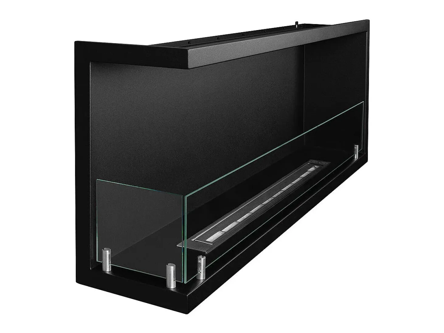 Chimenea de bioetanol de esquina empotrada, biochimenea de esquina 120x45 SUTRI 120 SX