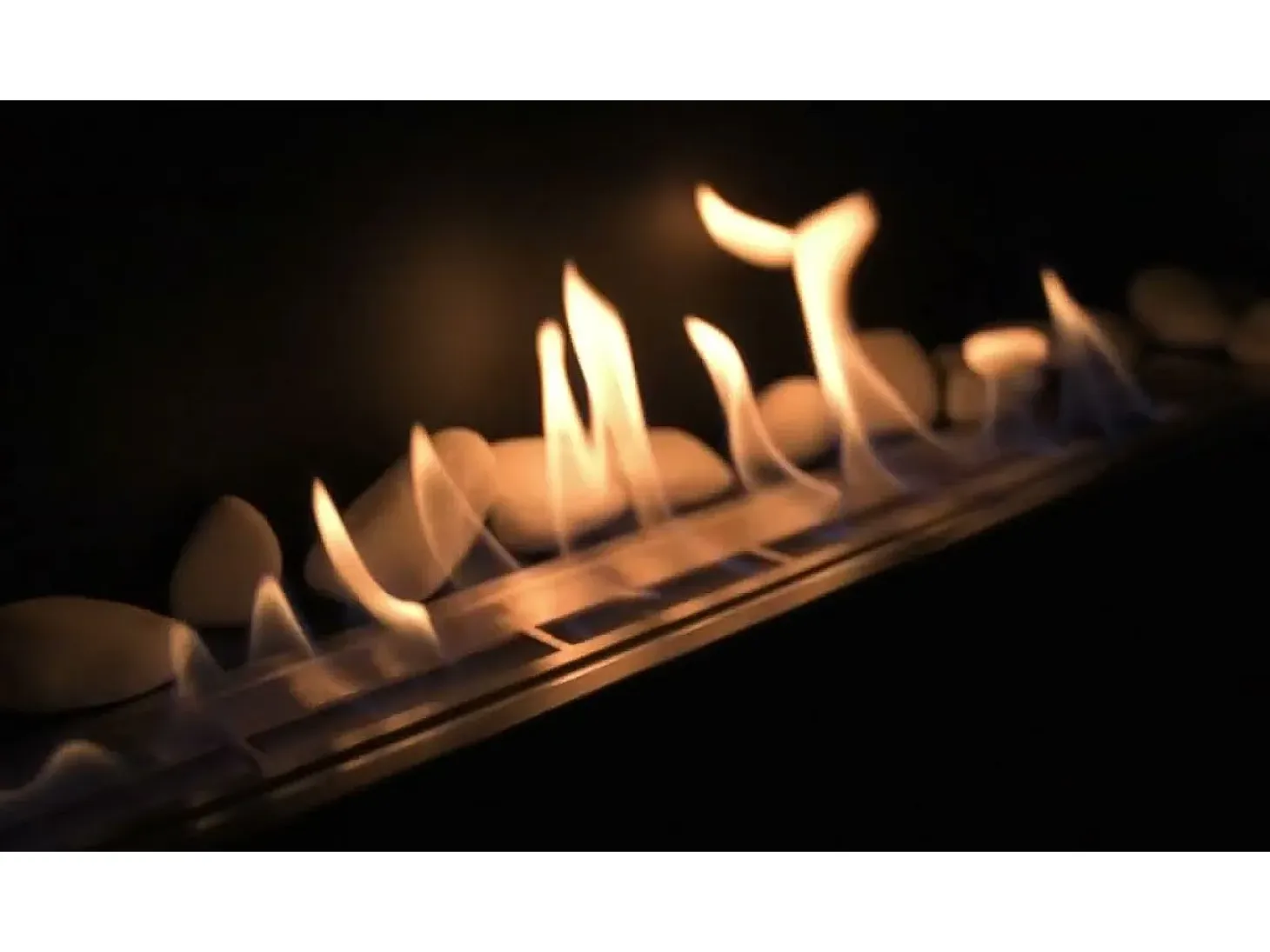 Chimenea de bioetanol de pared o empotrada Pisa Black L 65 x P 12 x H 40