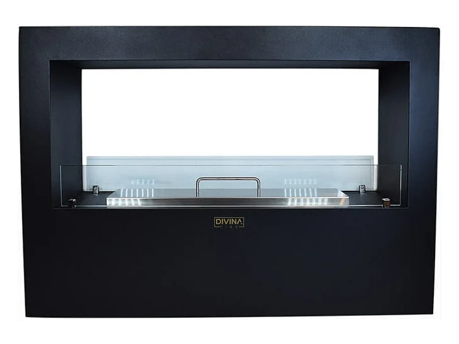 Chimenea de bioetanol de pie Giotto S Black 100x30x70 para interior/exterior