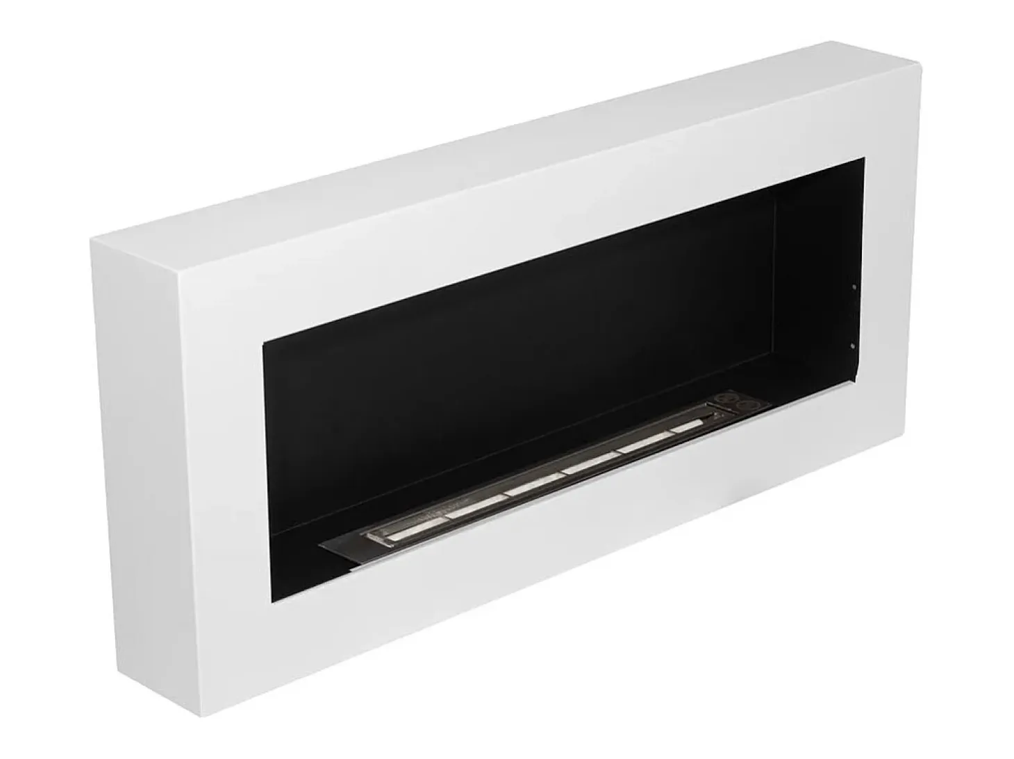 Chimenea de bioetanol de pared blanca Siena, L 90 x P 12 x H 40