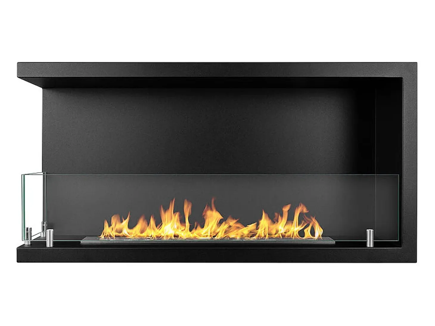 Chimenea de bioetanol de esquina empotrada biochimenea de esquina 90x45 SUTRI 90 SX