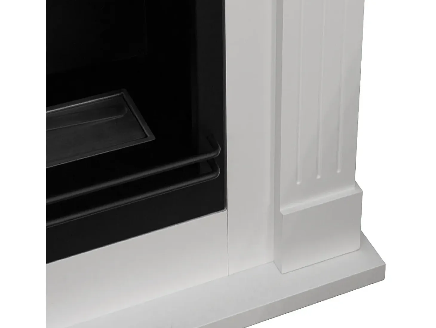 Chimenea de bioetanol de esquina blanca FORD, biochimenea independiente, L110 x P63 x H102
