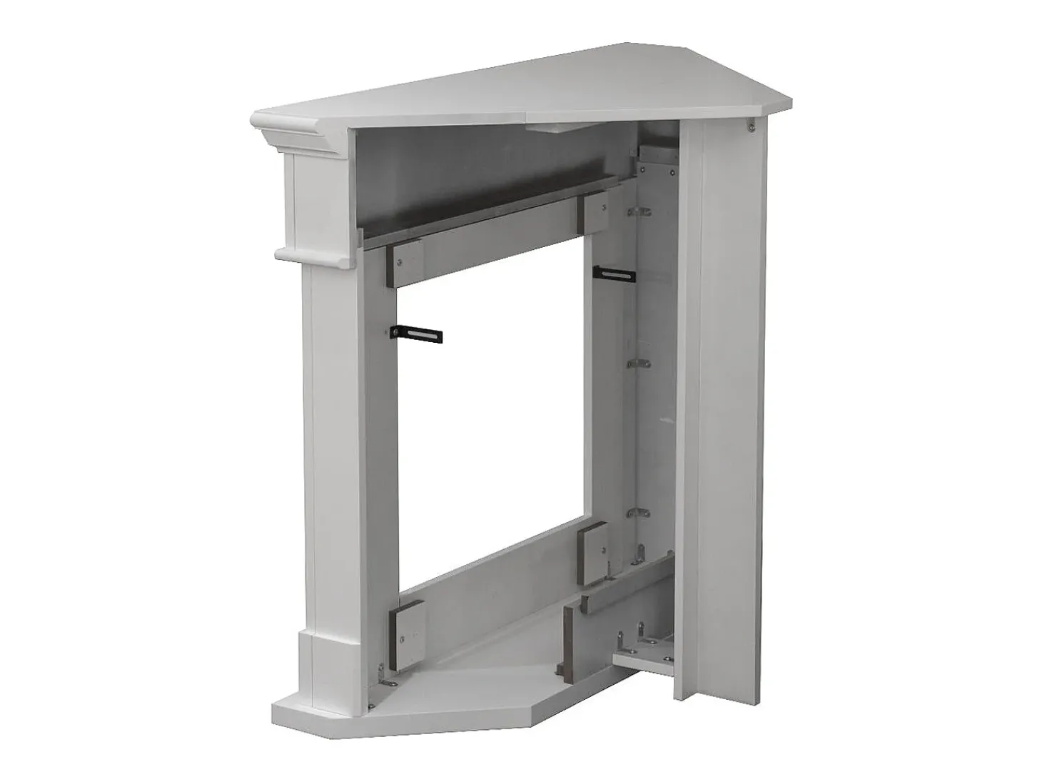 Chimenea de bioetanol de esquina blanca FORD, biochimenea independiente, L110 x P63 x H102