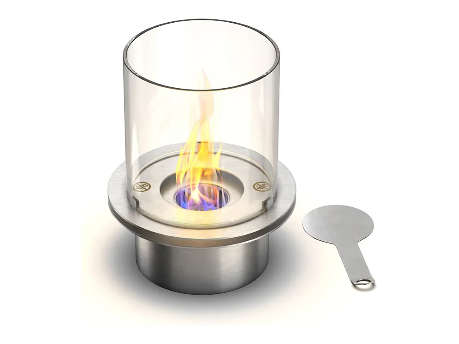 Chimenea de bioetanol de pie STROMBOLI antracita, brasero para interior y exterior, d.60 x h.56