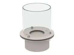 Chimenea de bioetanol de pie STROMBOLI antracita, brasero para interior y exterior, d.60 x h.56