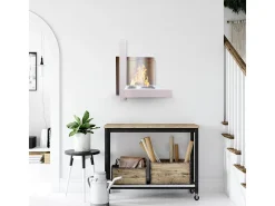 Chimenea de bioetanol de pared VIENNA Blanco L65 x H75 x D23