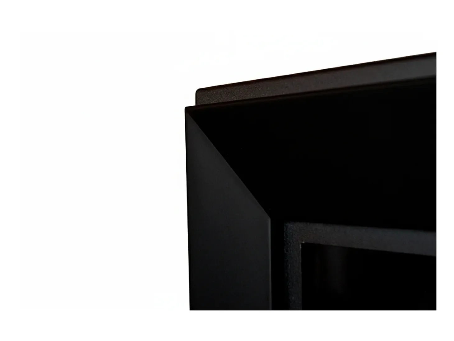 Chimenea de bioetanol empotrada Frame 550 SimpleFire con cristal - Negro mate
