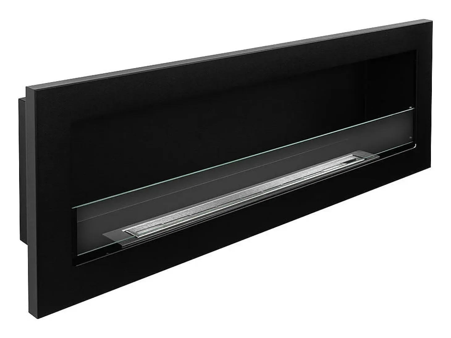 Chimenea de bioetanol empotrada en la pared biochimenea 120x40 LIVORNO 120 Negro