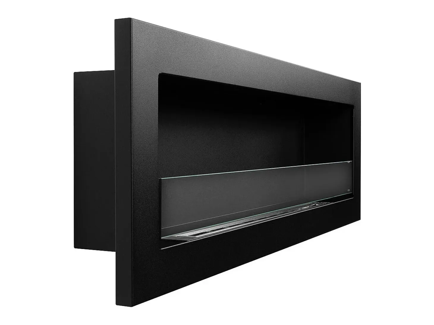 Chimenea de bioetanol empotrada en la pared biochimenea 120x40 LIVORNO 120 Negro