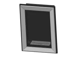 Chimenea de bioetanol empotrada Frame 550 SimpleFire blanca con cristal