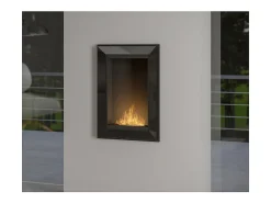 Chimenea de bioetanol empotrada Frame 550 SimpleFire blanca con cristal