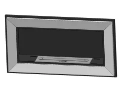 Chimenea de bioetanol empotrada Frame 900 SimpleFire con cristal - Negro mate