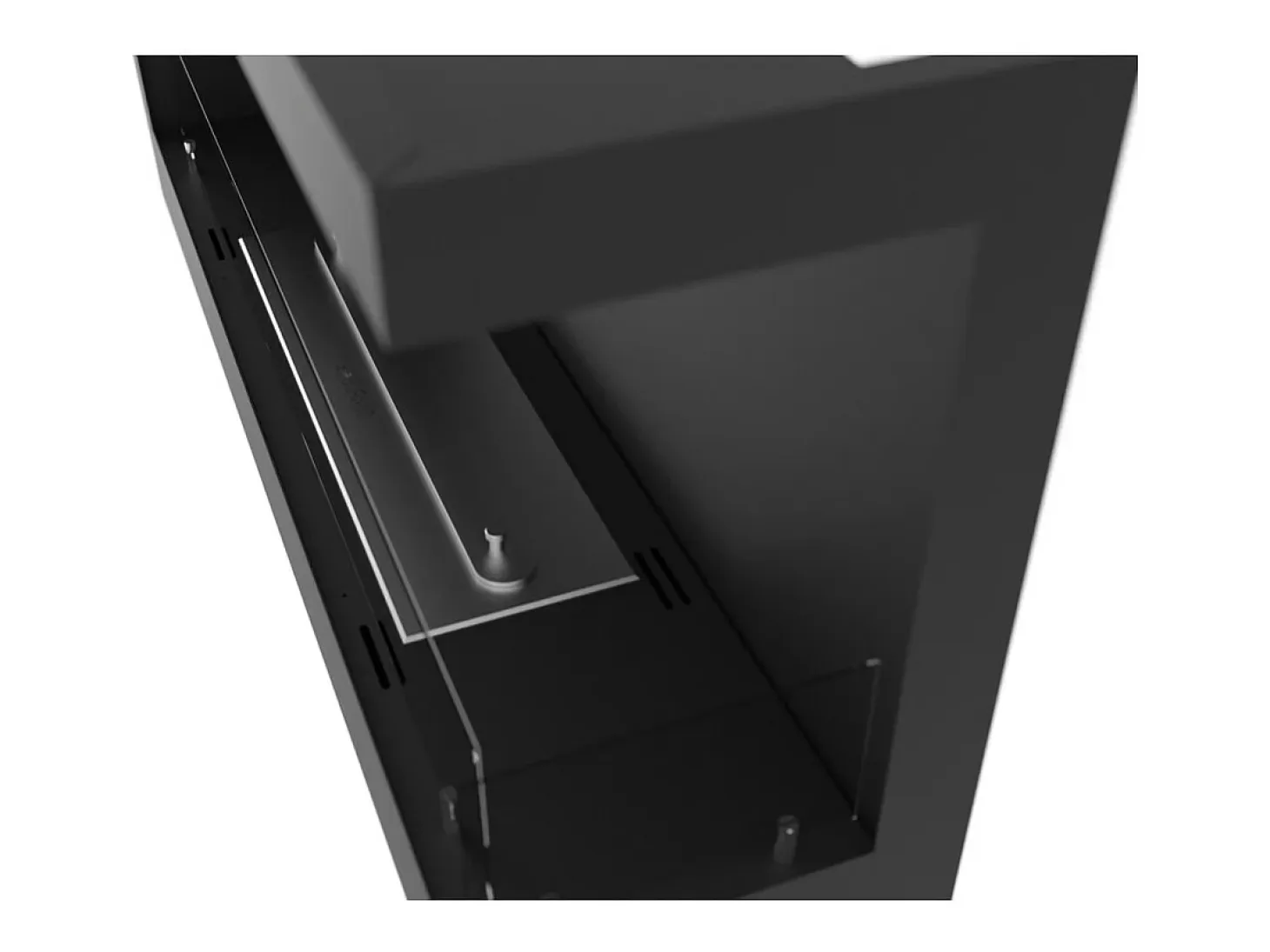 Chimenea de bioetanol empotrada SimpleFire Corner 900 Right con cristal