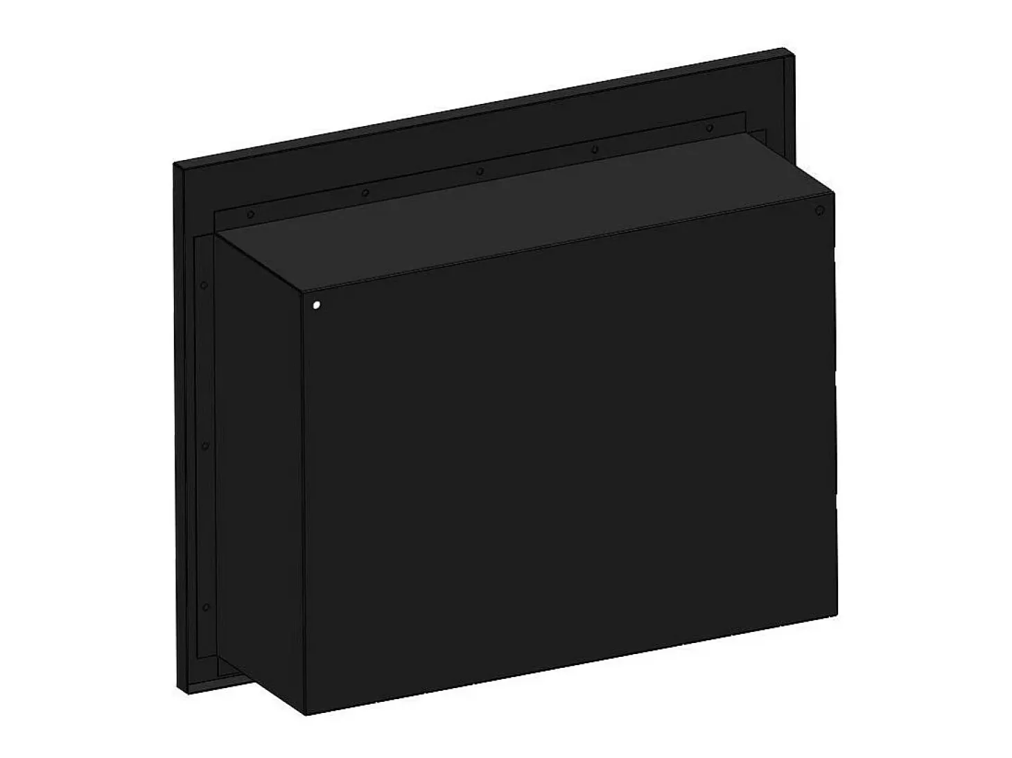 Chimenea de bioetanol Frame 600, color negro mate, empotrada en pared, sin cristal