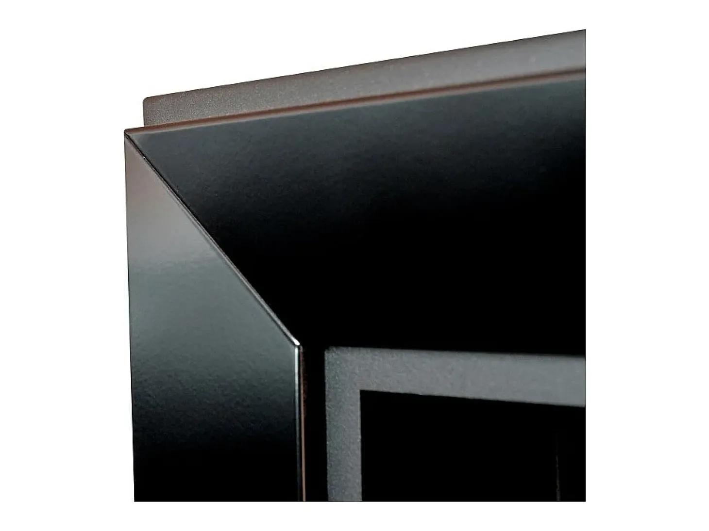 Chimenea de bioetanol Frame 550, color negro mate, empotrada en pared, sin cristal