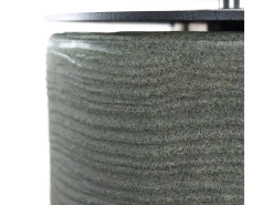 Chimenea de bioetanol RAFFAELLO Sage Green, brasero de jardín, de pie, para uso interior y exterior, d.35 x h.55