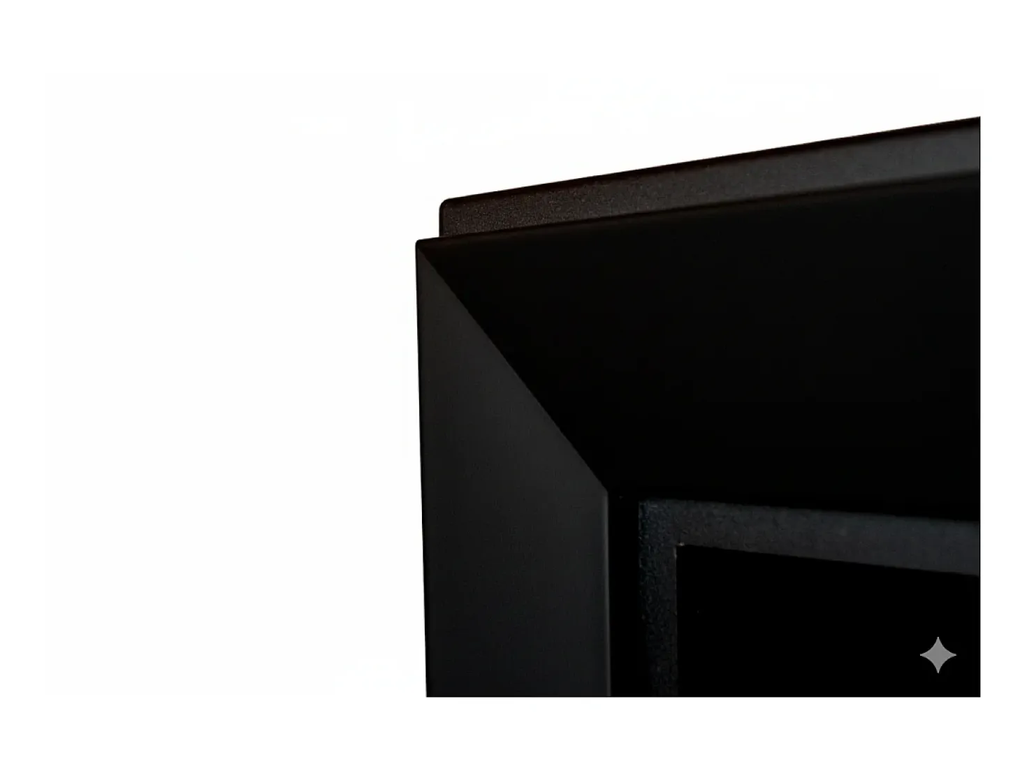 Chimenea de bioetanol Sololed Frame 1800, de pared, con cristal incluido, 3 quemadores de 1 litro - Negro mate