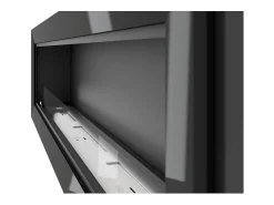 Chimenea de bioetanol Sololed Frame 1800, de pared, con cristal incluido, 3 quemadores de 1 litro - Negro mate