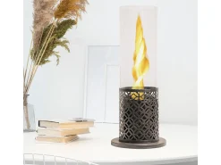 Chimenea de bioetanol TOLOSA Black Gold de sobremesa D20 x H49,5 para interior y exterior