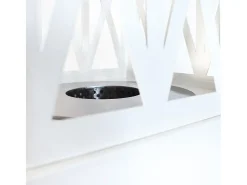 Chimenea de jardín de bioetanol para exterior Vulcano White 40x40x145