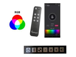 Chimenea de vapor de agua empotrada Corner L800 con llama multicolor, efecto 3D y control mediante app, depósito de 1,2 l - 80 cm