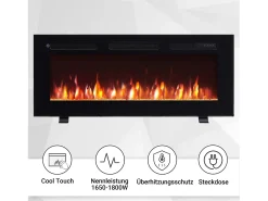 Chimenea eléctrica BALDERIA Leif 40 - 3 en 1 - negro