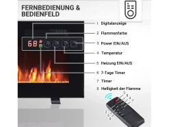 Chimenea eléctrica BALDERIA Leif 40 - 3 en 1 - negro