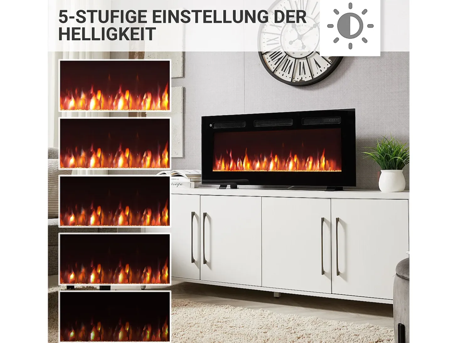 Chimenea eléctrica BALDERIA Leif 40 - 3 en 1 - negro