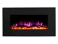 Chimenea eléctrica CHANDELA - L.84xAn.14xAlt.45cm - Negra