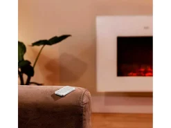 Chimenea eléctrica decorativa Ready Warm 2690 Flames Connected White Cecotec 2000W control vía App