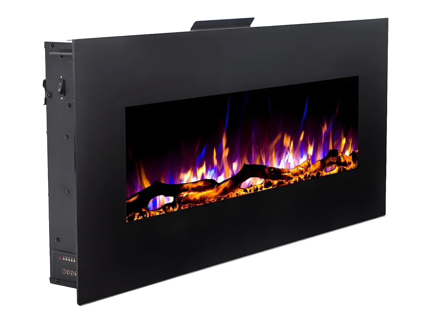 Chimenea eléctrica LALITA - L.110xAn.14xAlt.49cm - Negra