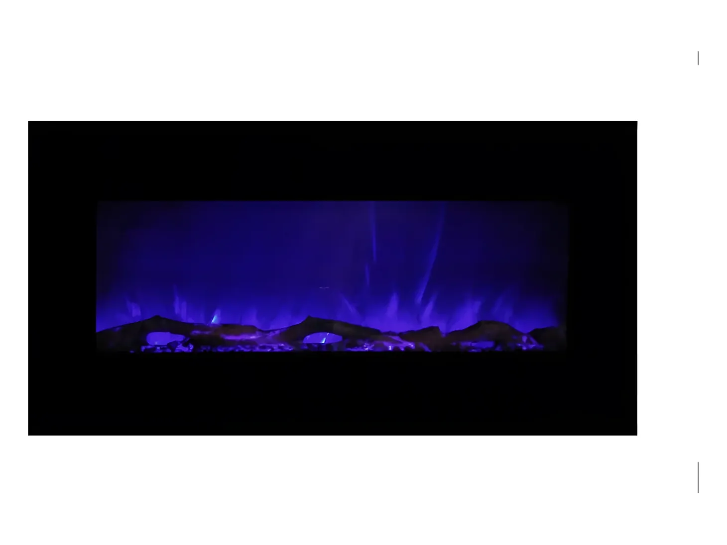 Chimenea eléctrica LALITA - L.110xAn.14xAlt.49cm - Negra
