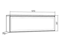 Chimenea eléctrica LED, 107x25x38cm, Salón - Comedor, Chimenea eléctrica, Negro