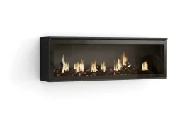 Chimenea eléctrica LED, 107x25x38cm, Salón - Comedor, Chimenea eléctrica, Negro