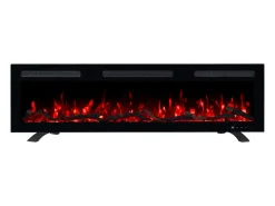 Chimenea eléctrica MONARCH 183 - fuego premium - de pared y empotrados - 183x13x35 cm - chimenea LED con calefacción 900/1800 W