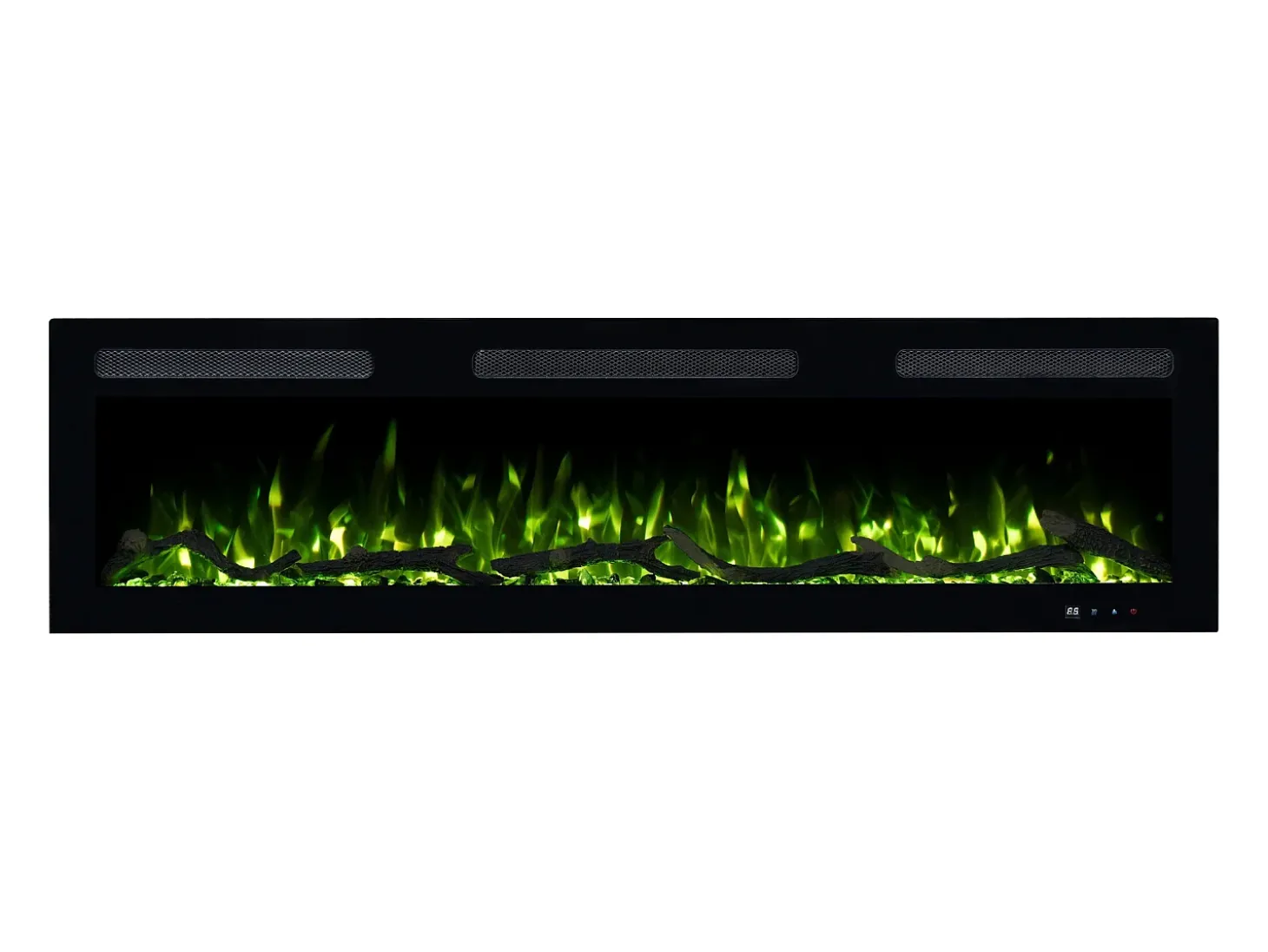 Chimenea eléctrica MONARCH 183 - fuego premium - de pared y empotrados - 183x13x35 cm - chimenea LED con calefacción 900/1800 W