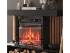 Chimenea eléctrica negro 100x25x80 lynea