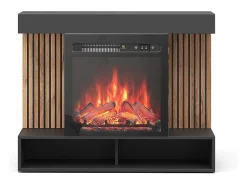 Chimenea eléctrica negro 100x25x80 lynea