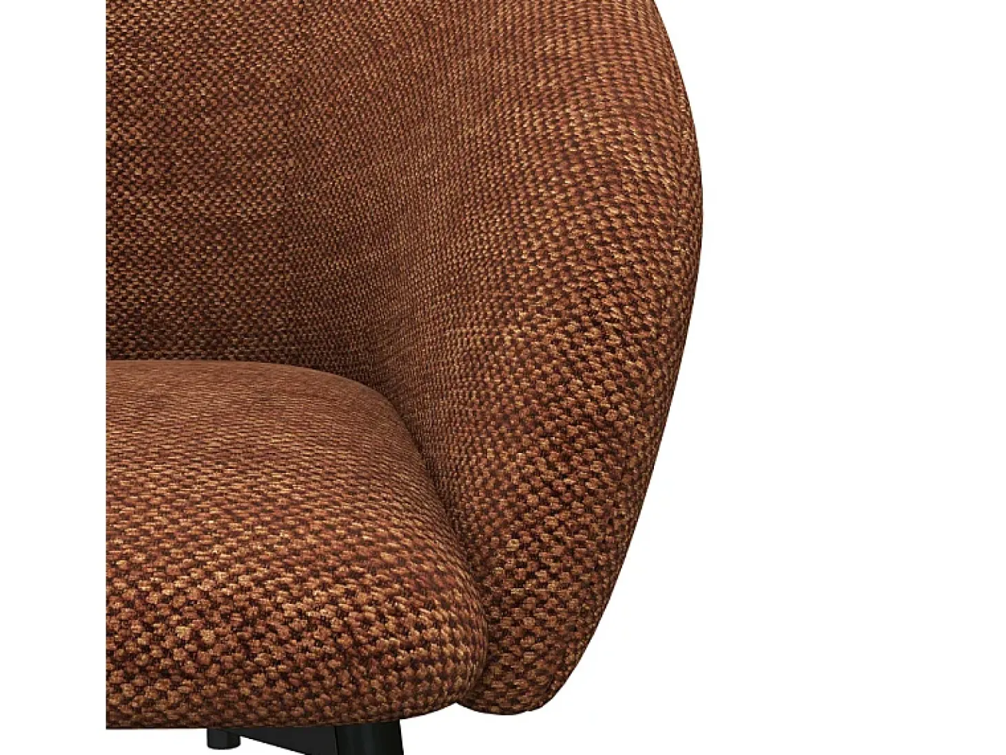 CHLOE-Silla de bar de tela terracota (x2)