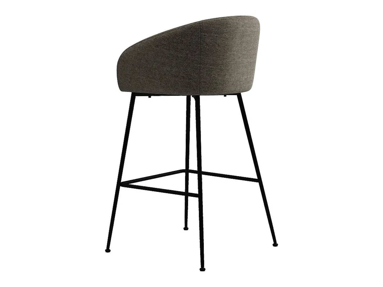CHLOE-Silla de bar de tela marrone (x2)