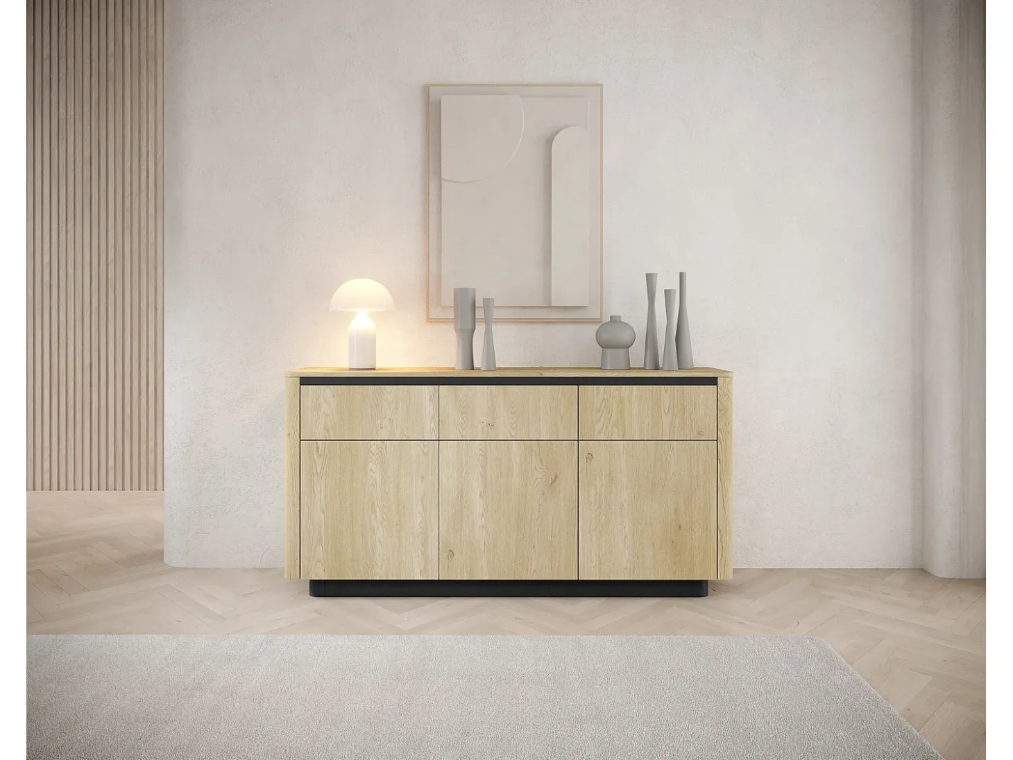 Cómoda, roble cremona, 163,2 x 82,9 x 38,1 cm